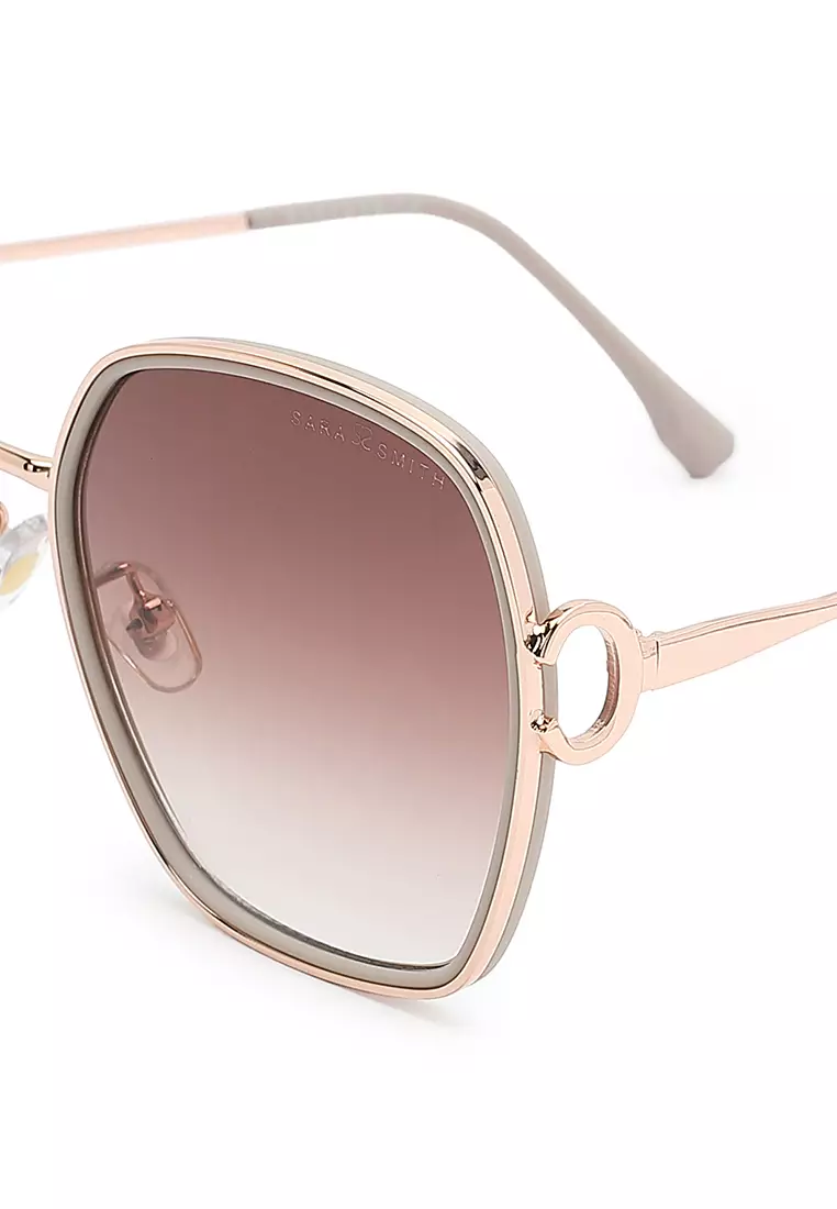 Unisex Fashion Sunglasses (Kacamata Hitam) - Abu-Abu / Cokelat