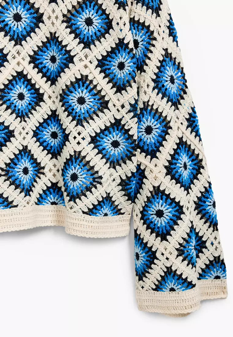 Multicolored crochet sweater