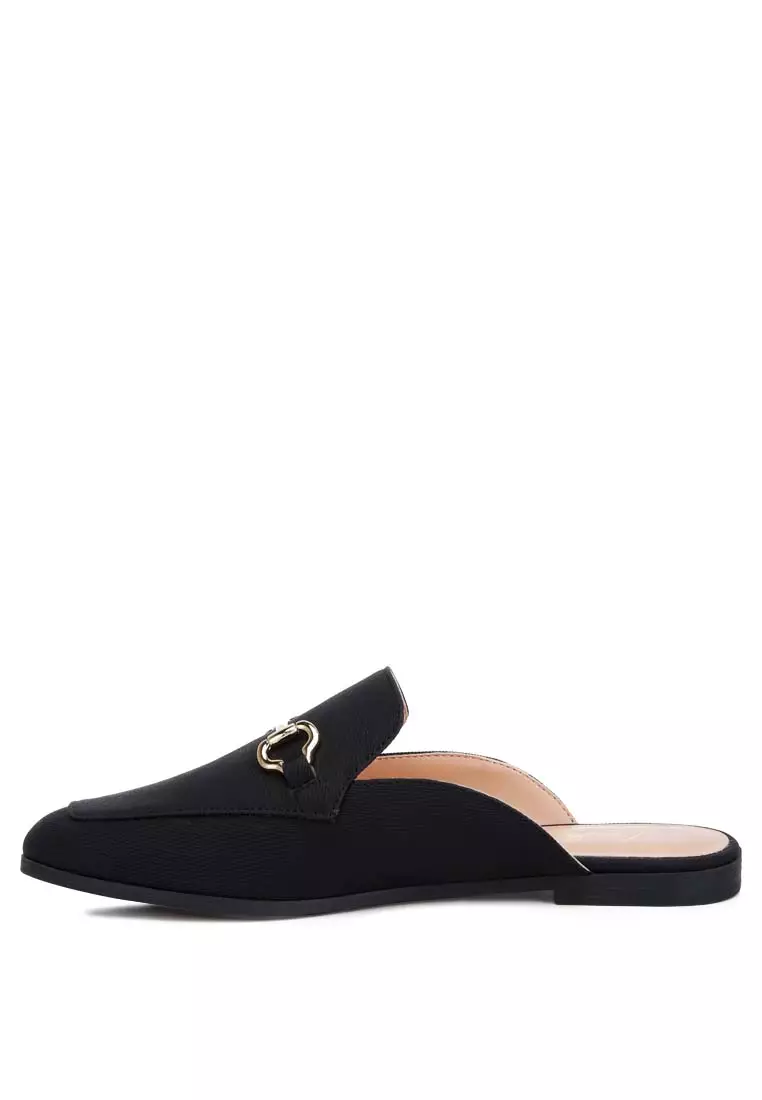 Keledai Slip-On Horsebit berwarna Hitam