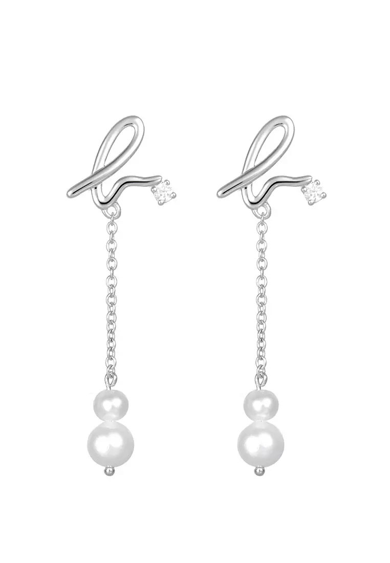 Canopy Chain-Pearl Earrings