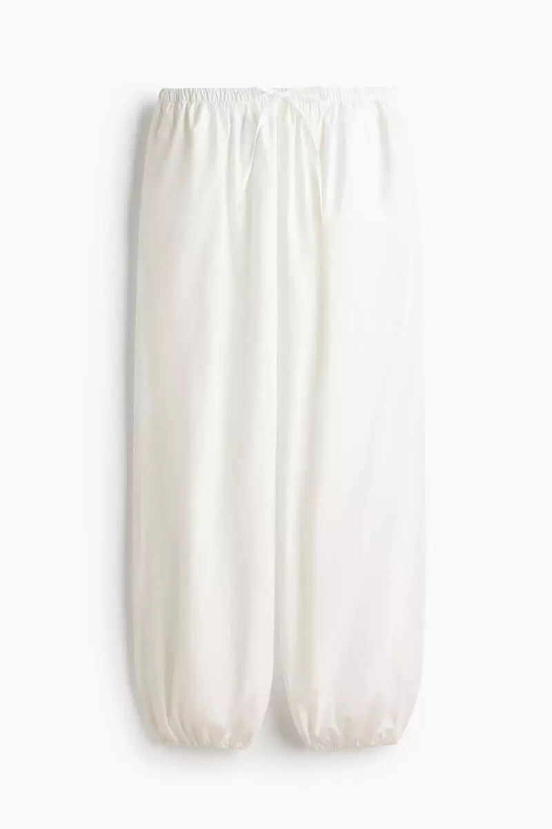 Cotton balloon trousers