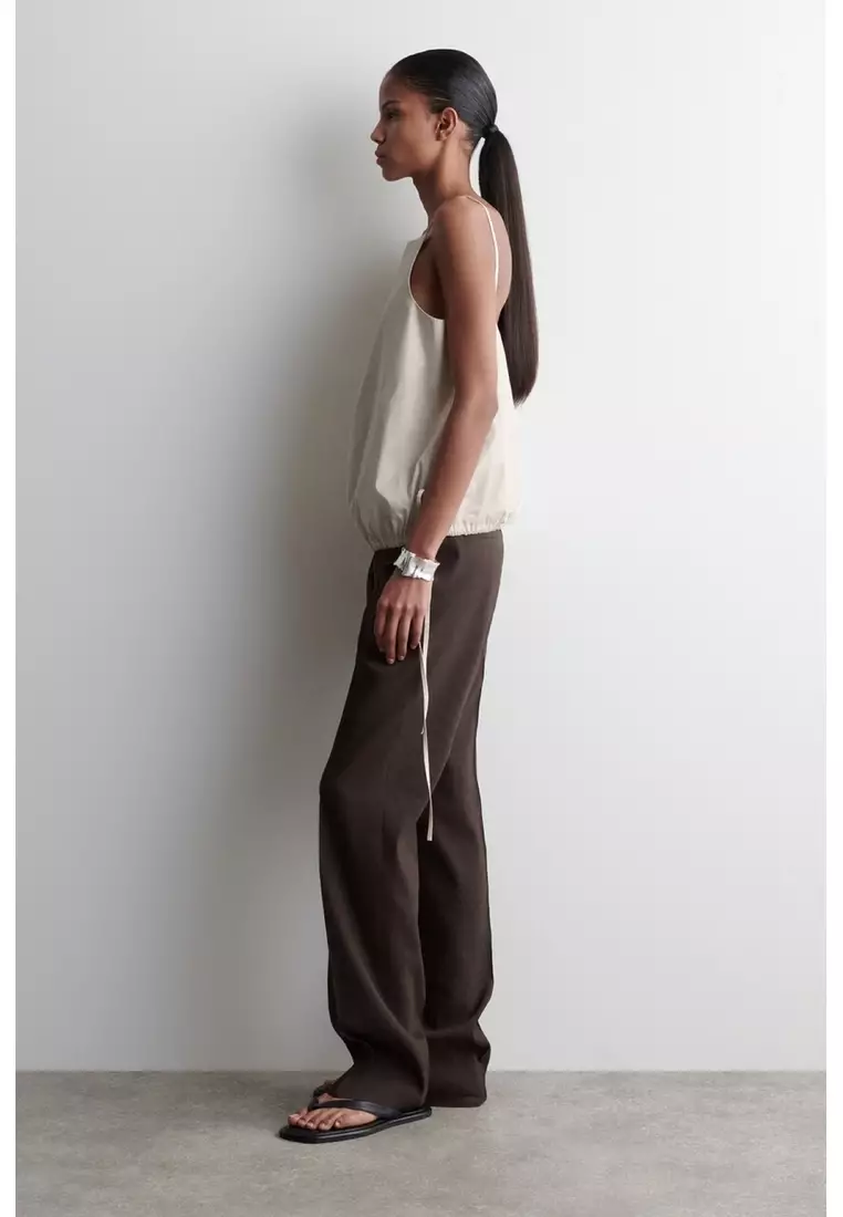 TIE-DETAIL COTTON TOP