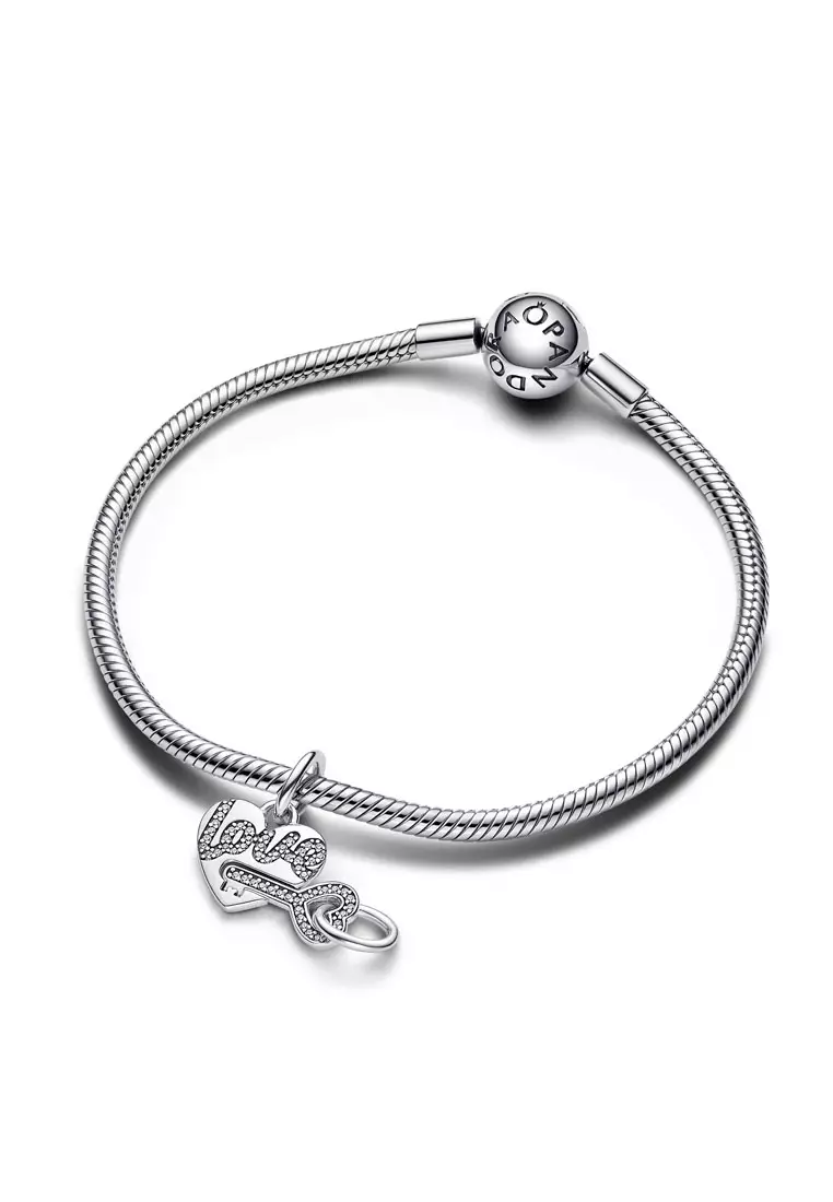 Splittable Heart & Key Dangle Charm