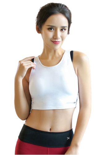 Trendyshop white Quick-Drying Yoga Fitness Sports Bras A732BUSCB7A5CCGS_1