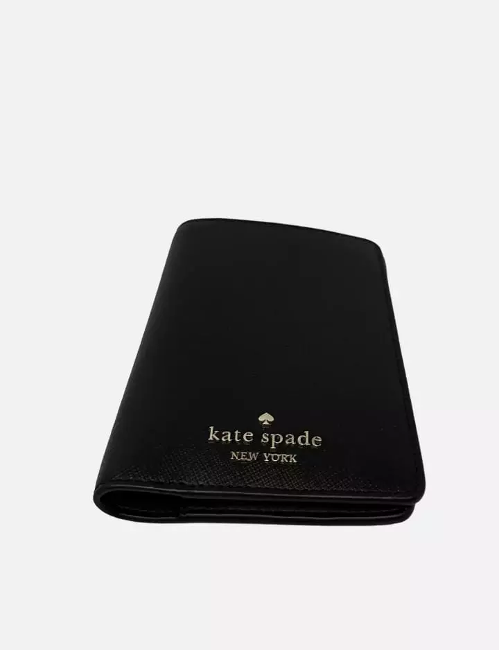 KC577 Kate Spade Madison Saffiano Leather Passport Holder Wallet Black 001