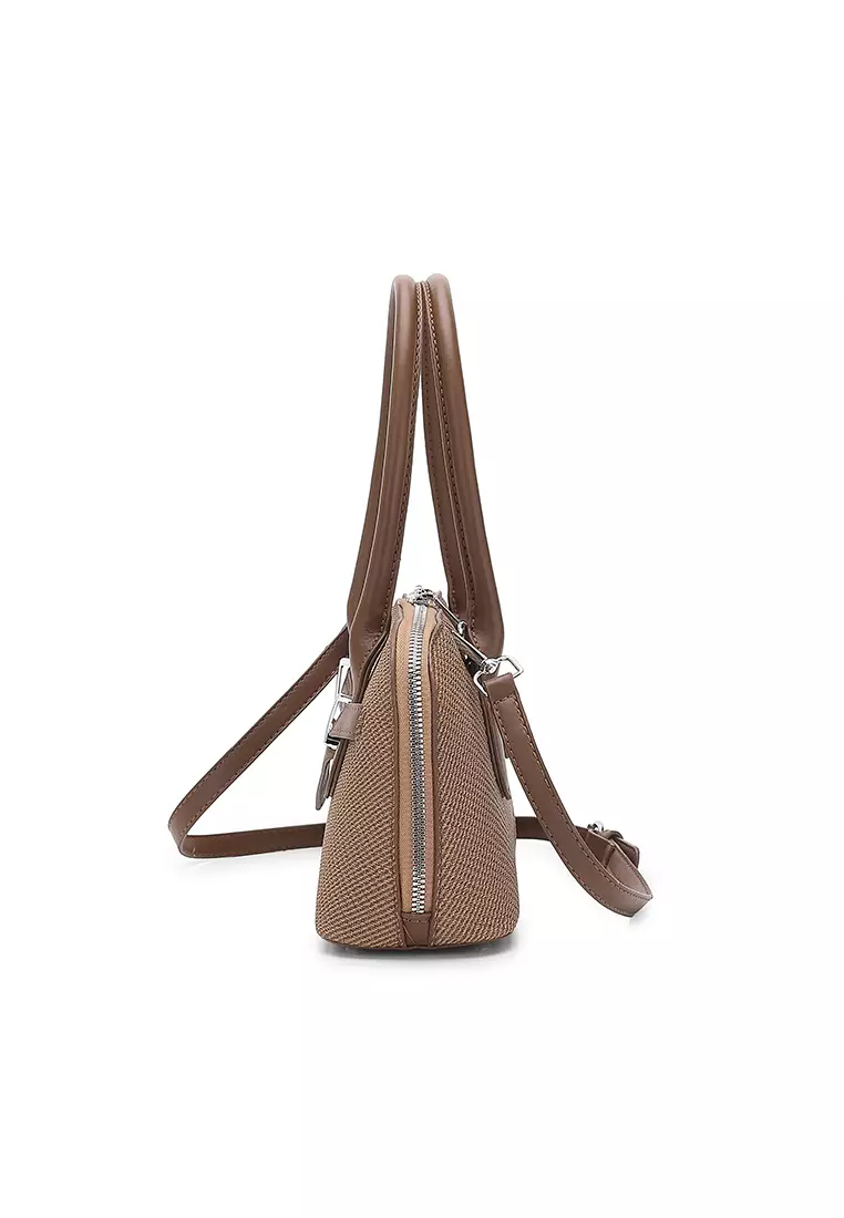 Women's Top Handle Bag / Sling Bag / Crossbody Bag - Brown