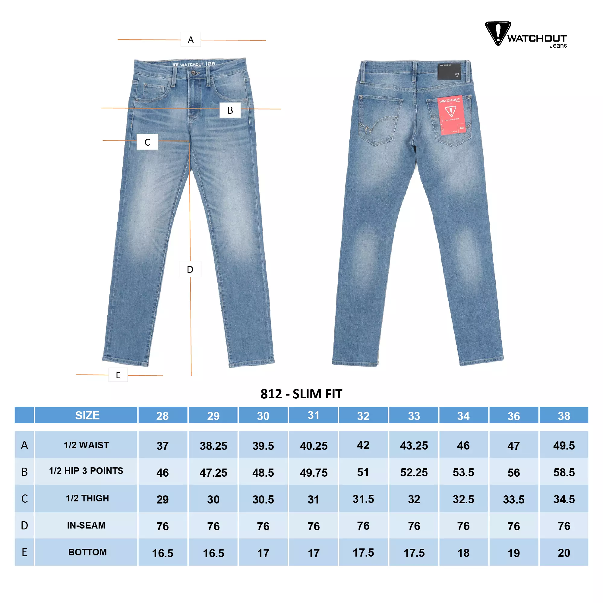 Watchout Celana Pria Hudson Slim Fit Jeans - JP812270032