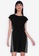 ZALORA BASICS black Drop Shoulder Dress with Contrast Tape 78956AAB0B48D6GS_1