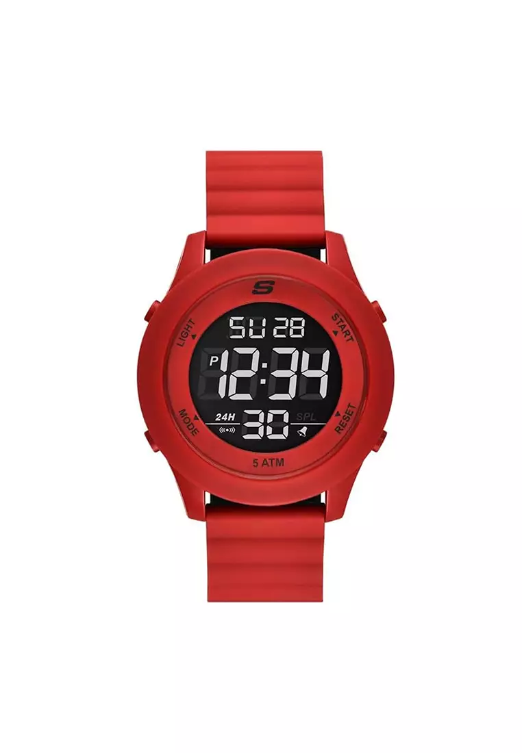 Rosencrans Magnet Red Silicone Strap Digital Watch SKC-SR5247