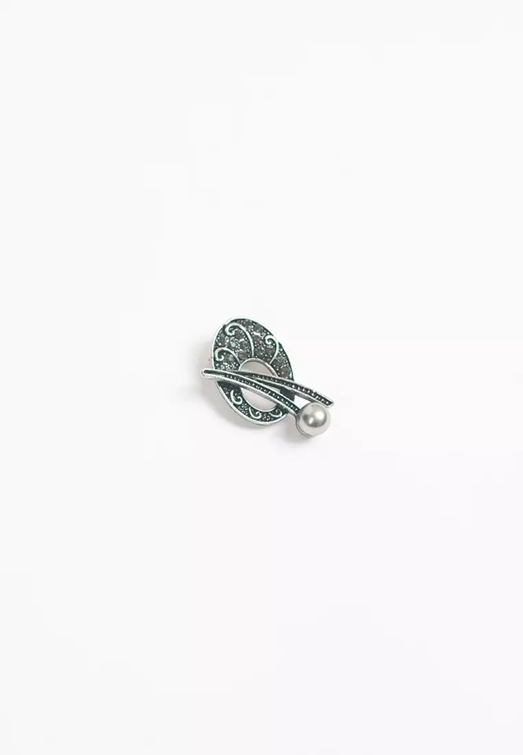 Houseofcuff lapel pin brooch bros untuk jas TUSUK SILVER A39