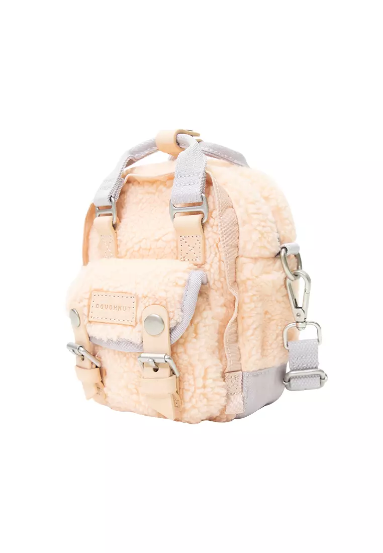 Doughnut Macaroon Tiny Fluffy Series Soft Sunrise X Powder Purple Cross Body Bag