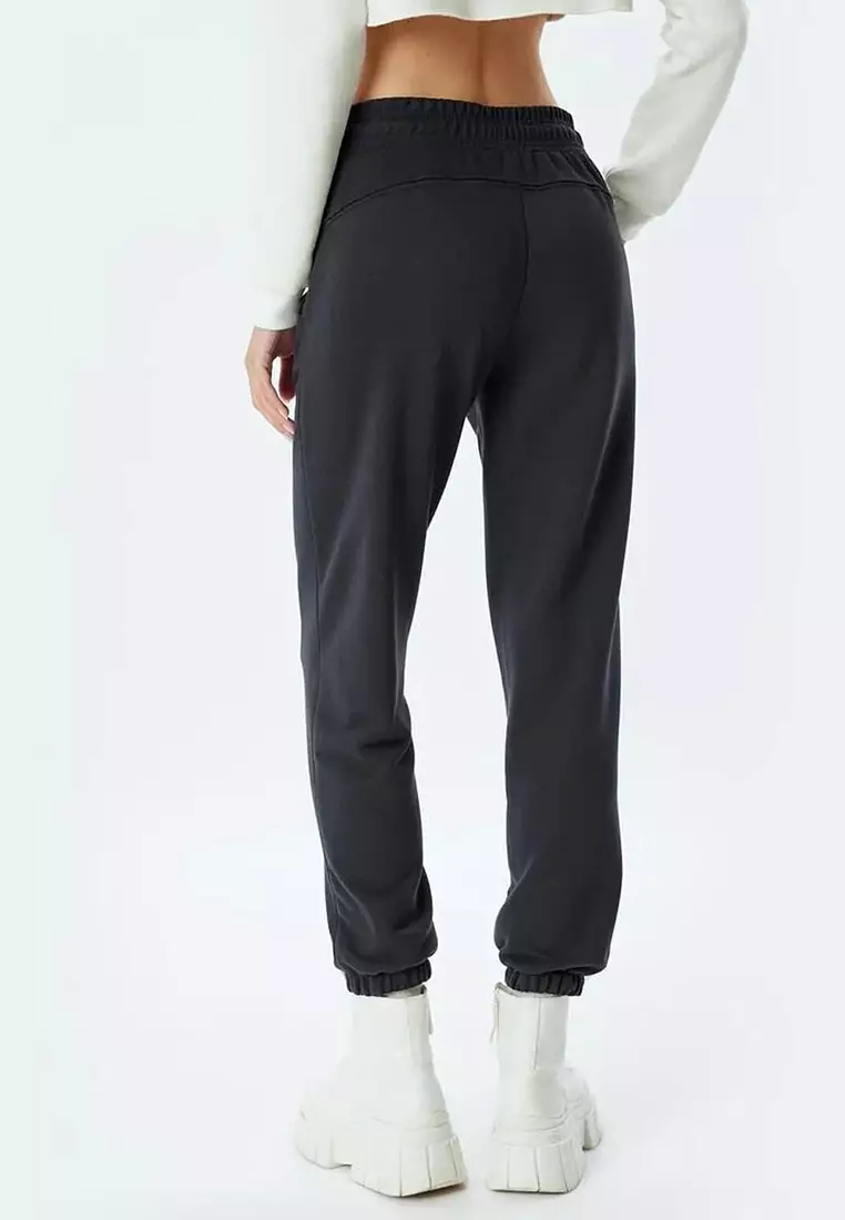 Buy KOTON Jogger Sweatpants Pocket Detailed Tied Waist Ribbed