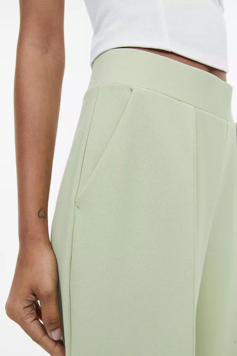 High-waisted tailored trousers
