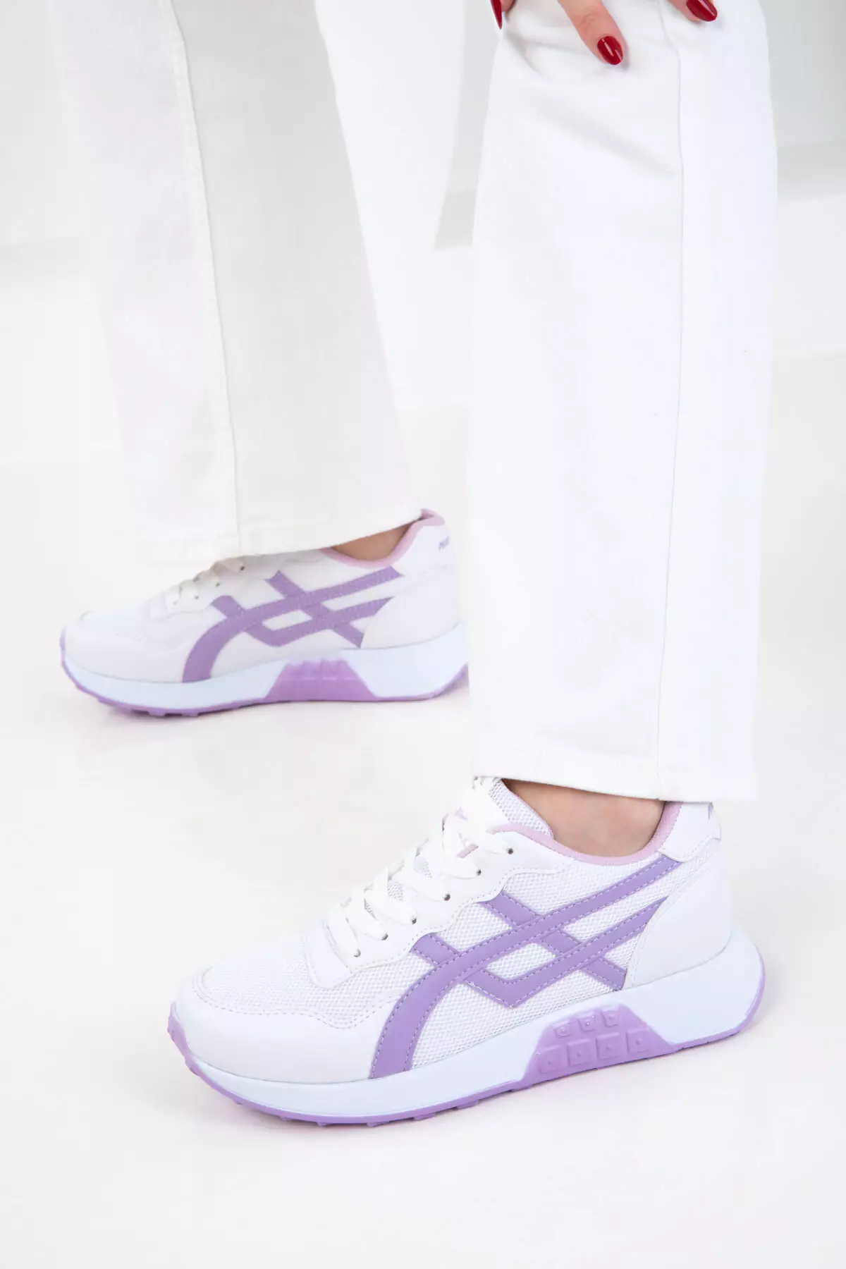 White-Lilac Women's Sneaker 20654
