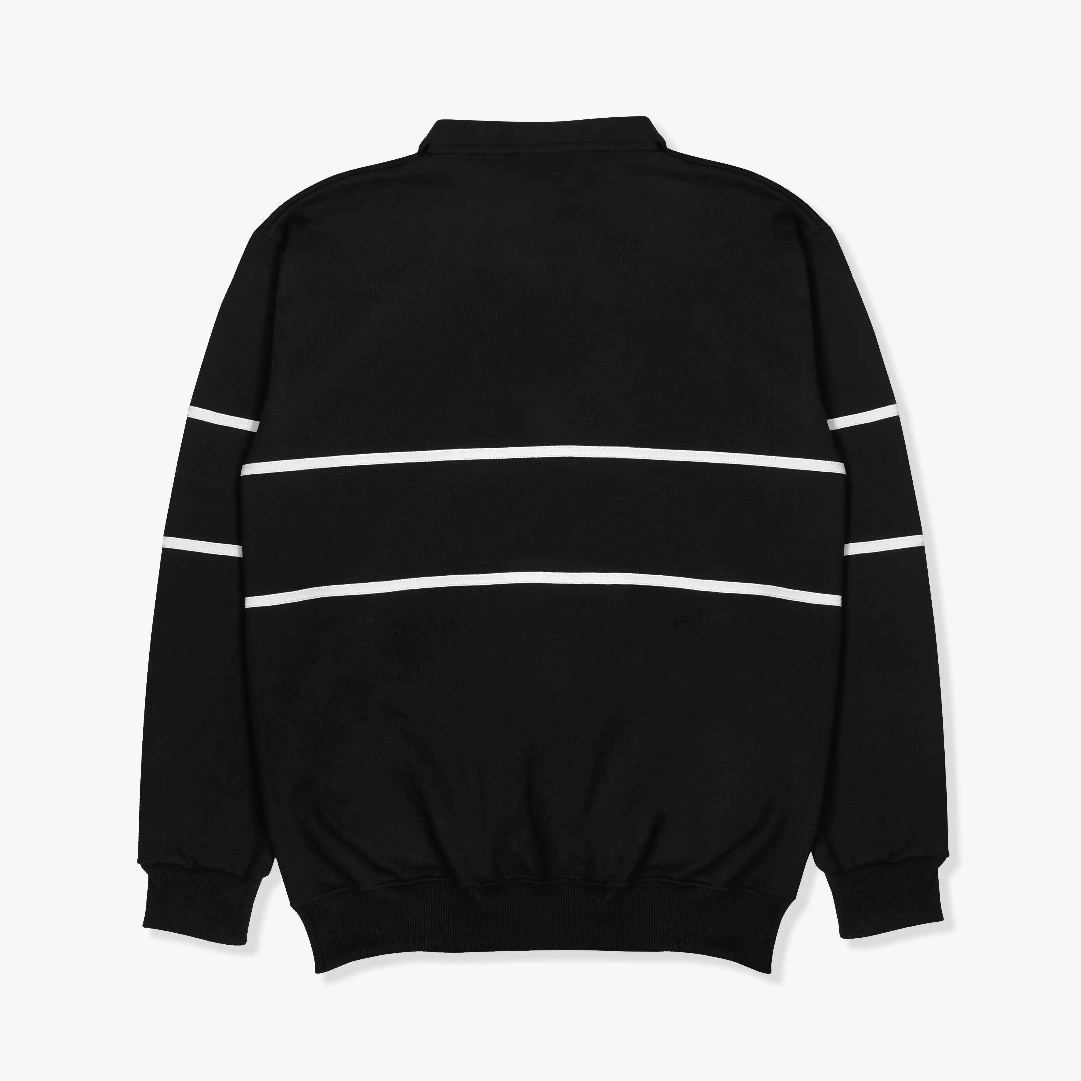 OOTDSUPPLY Halfzip Enthusiast Club Double Line Black | Sweatshirt Pria & Wanita HZDL001