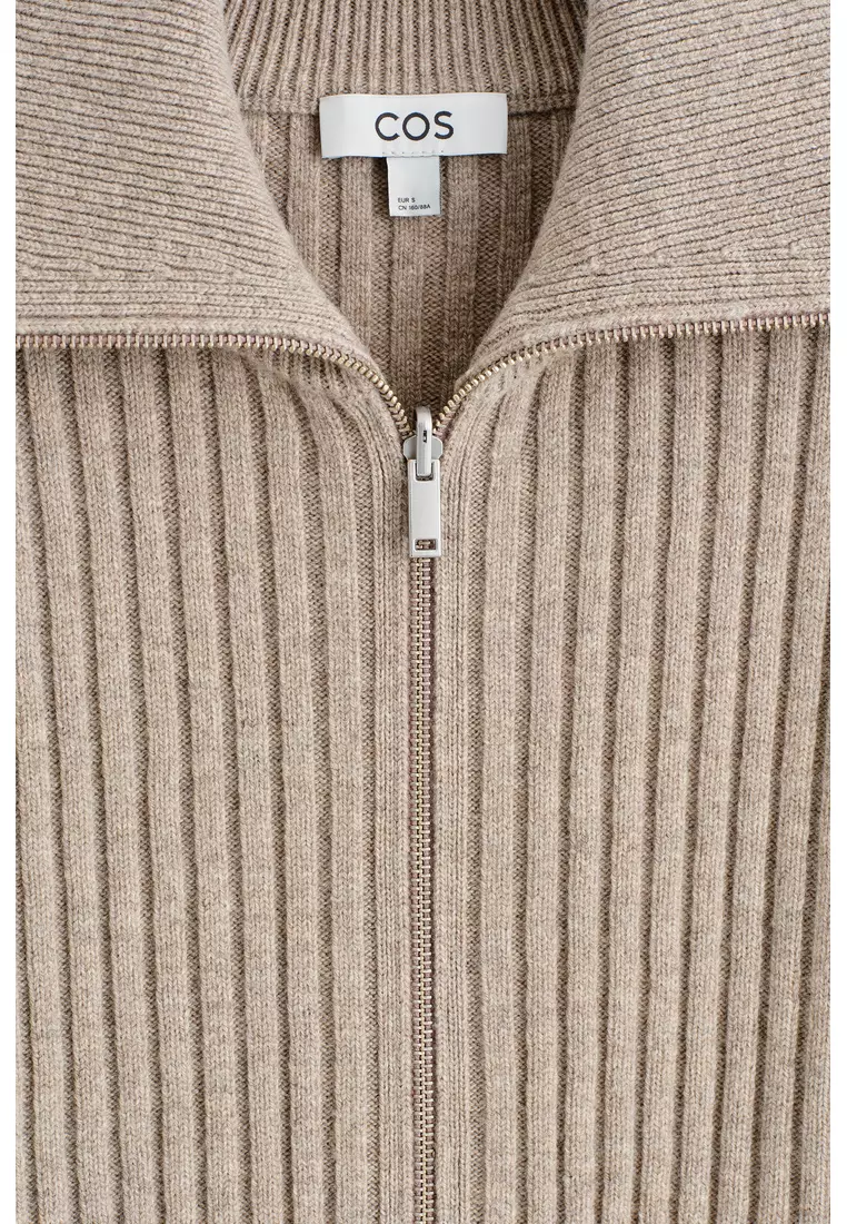 RIBBED MERINO WOOL JACKET