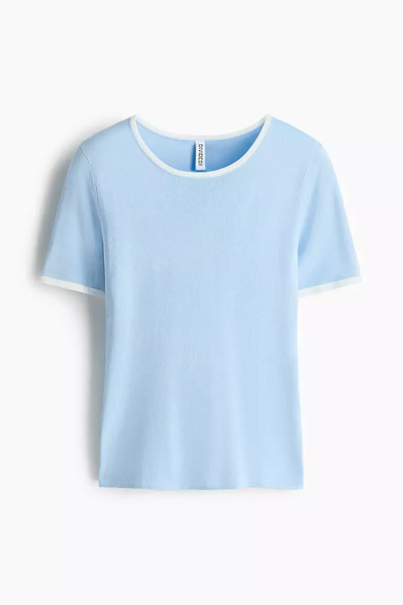 Fine-knit T-shirt