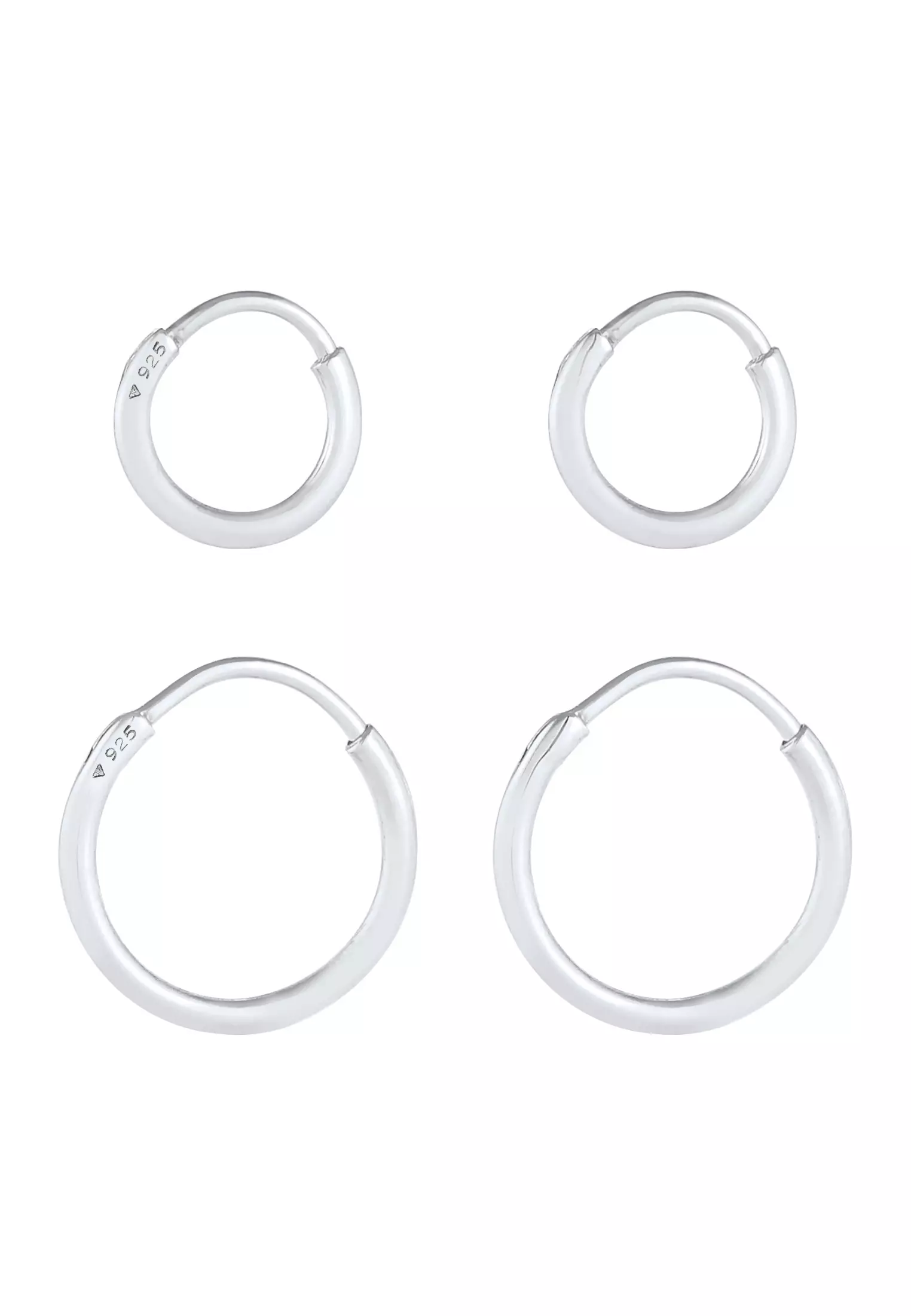 Earrings Men Hoop Set Duo Basic Trend Classic