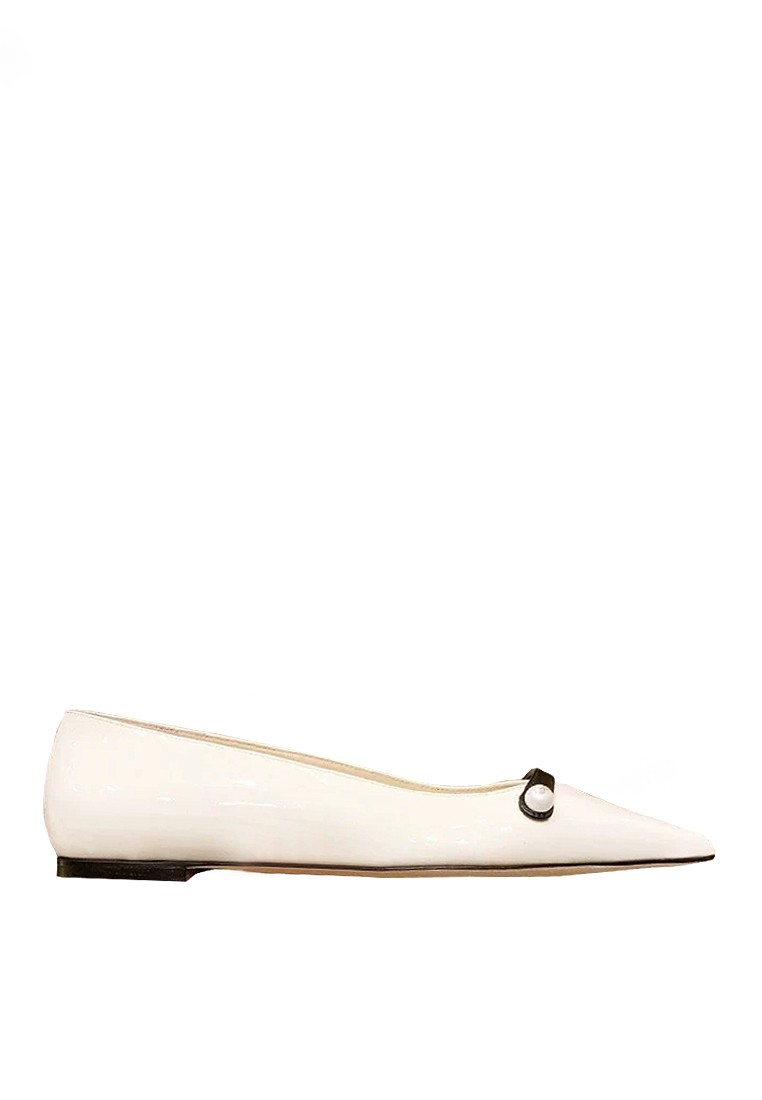 VANSA Shinny Patent Pointed Low Heel Shoes VSW-F617