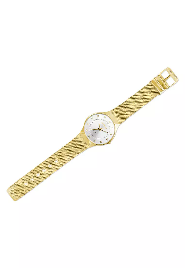 Jual Her Jewellery Classic Mesh Watch Jam Tangan Crystal Swarovski by