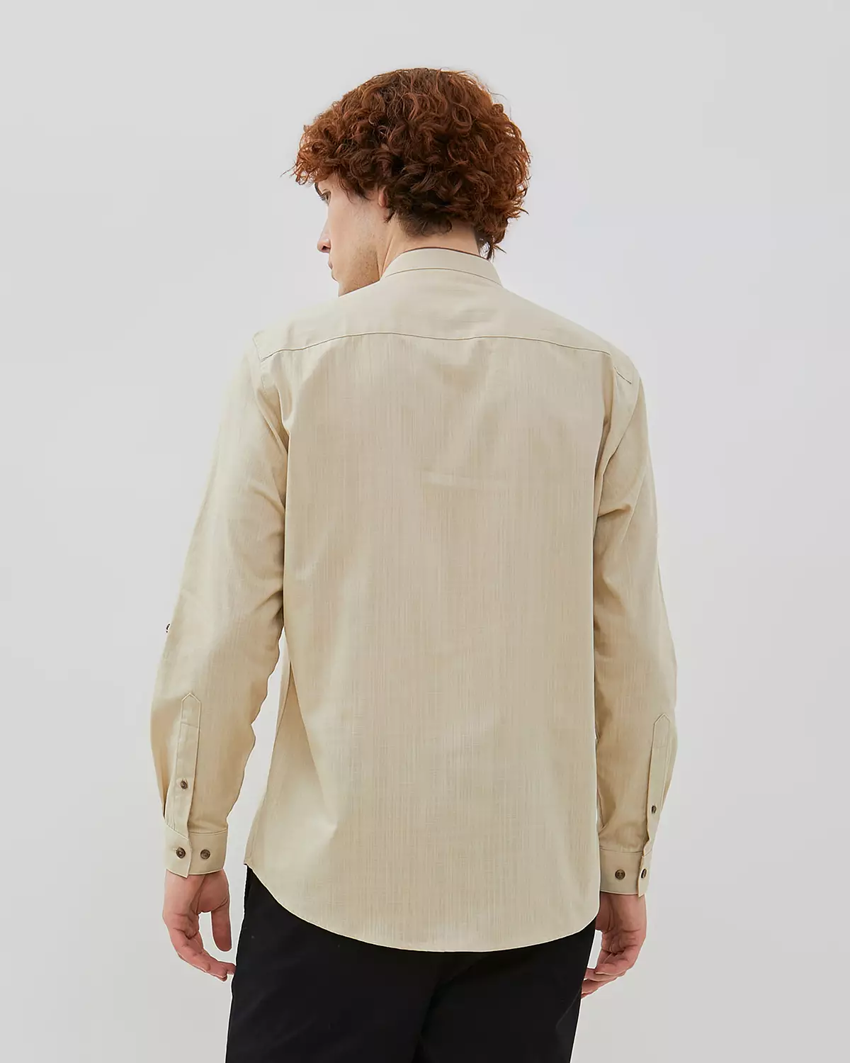 MEN'S CREAM LONG SLEEVE KOKO SHIRT