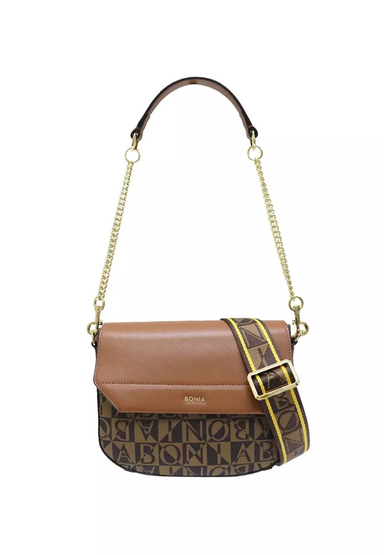 Bonia Dulcia Monogram Chain Shoulder Bag 801552-001