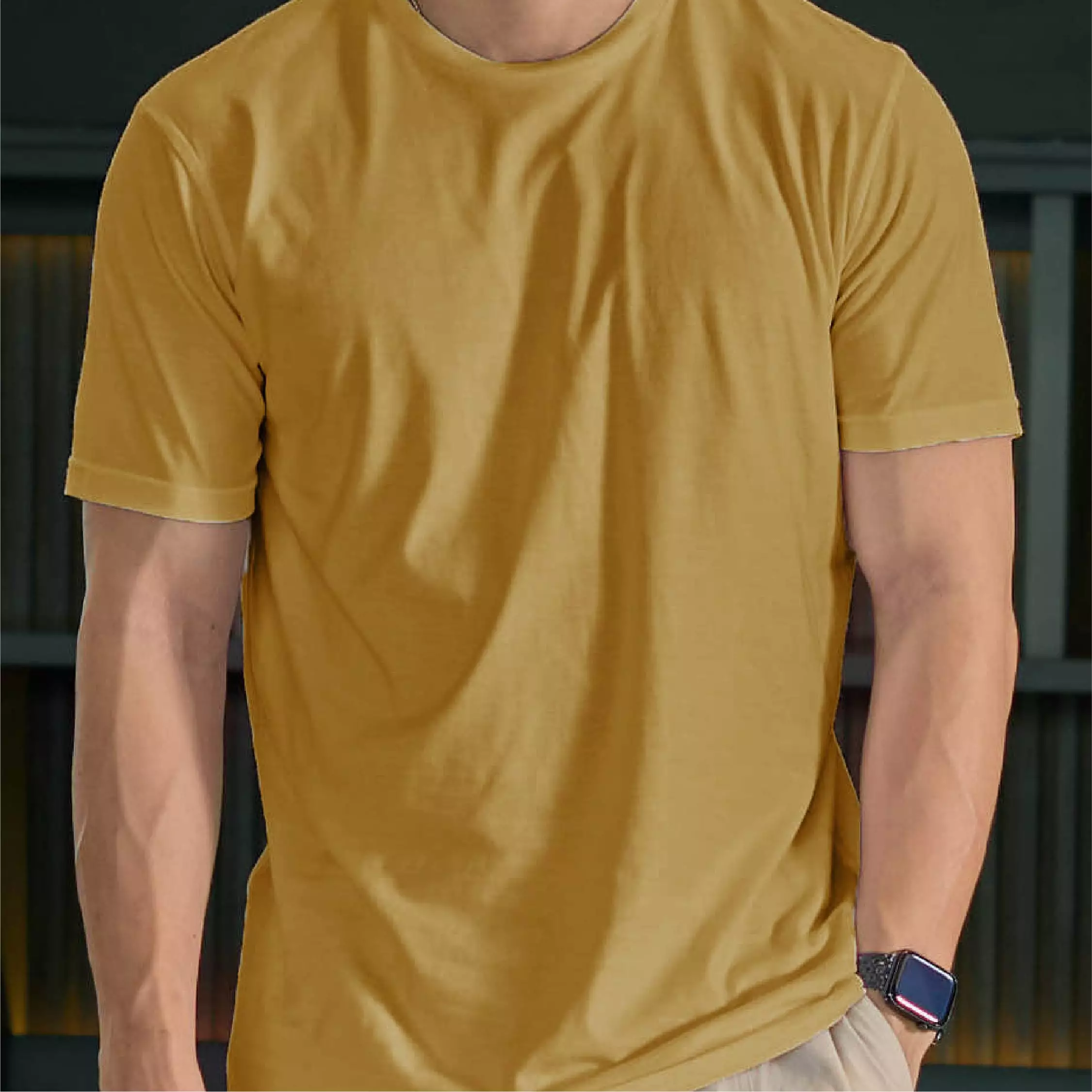Kale Silky Yellow / T-Shirt Pria polos lengan pendek / Unisex