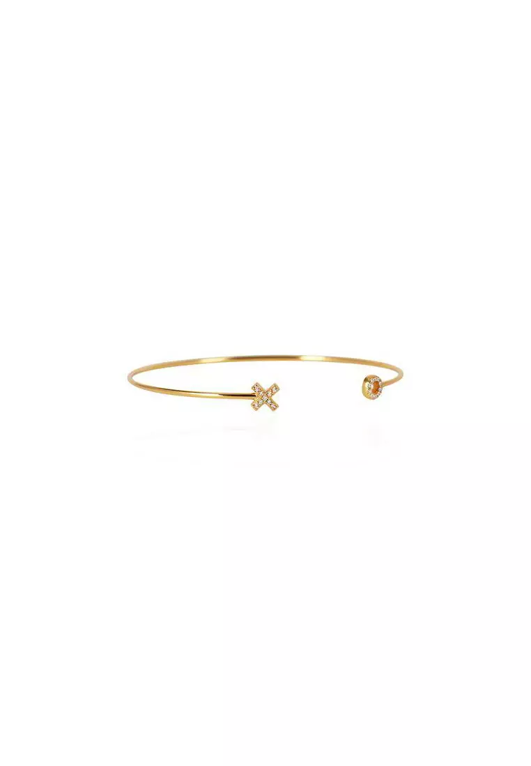 Vermeil Pavé XO Cuff Bracelet