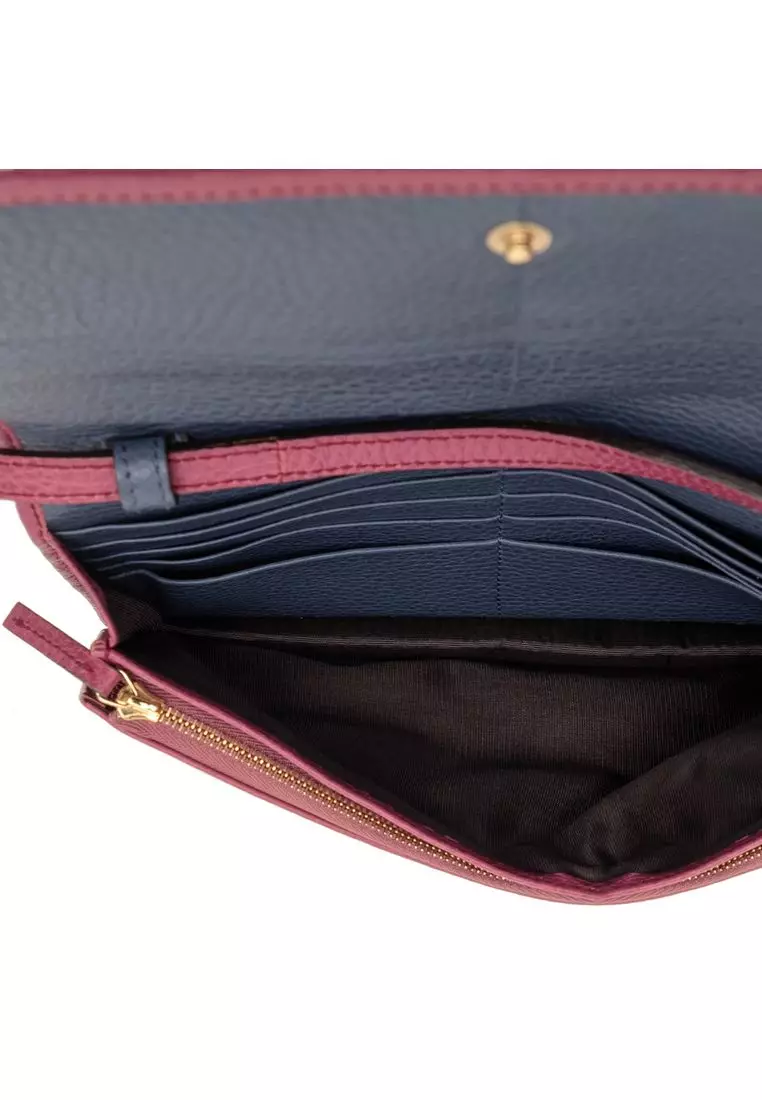 Pre-Loved Gucci Dollar Calfskin Swing Wallet On Strap