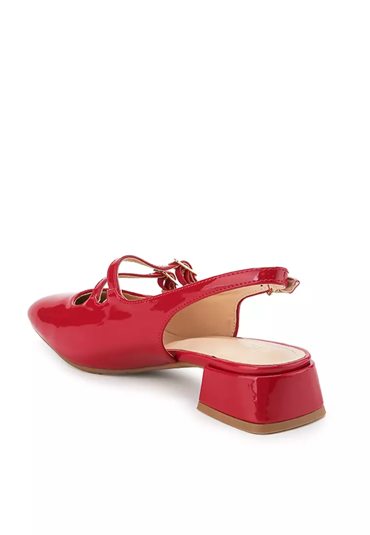 JOLENE J2426-9 Slingback Shoes Red