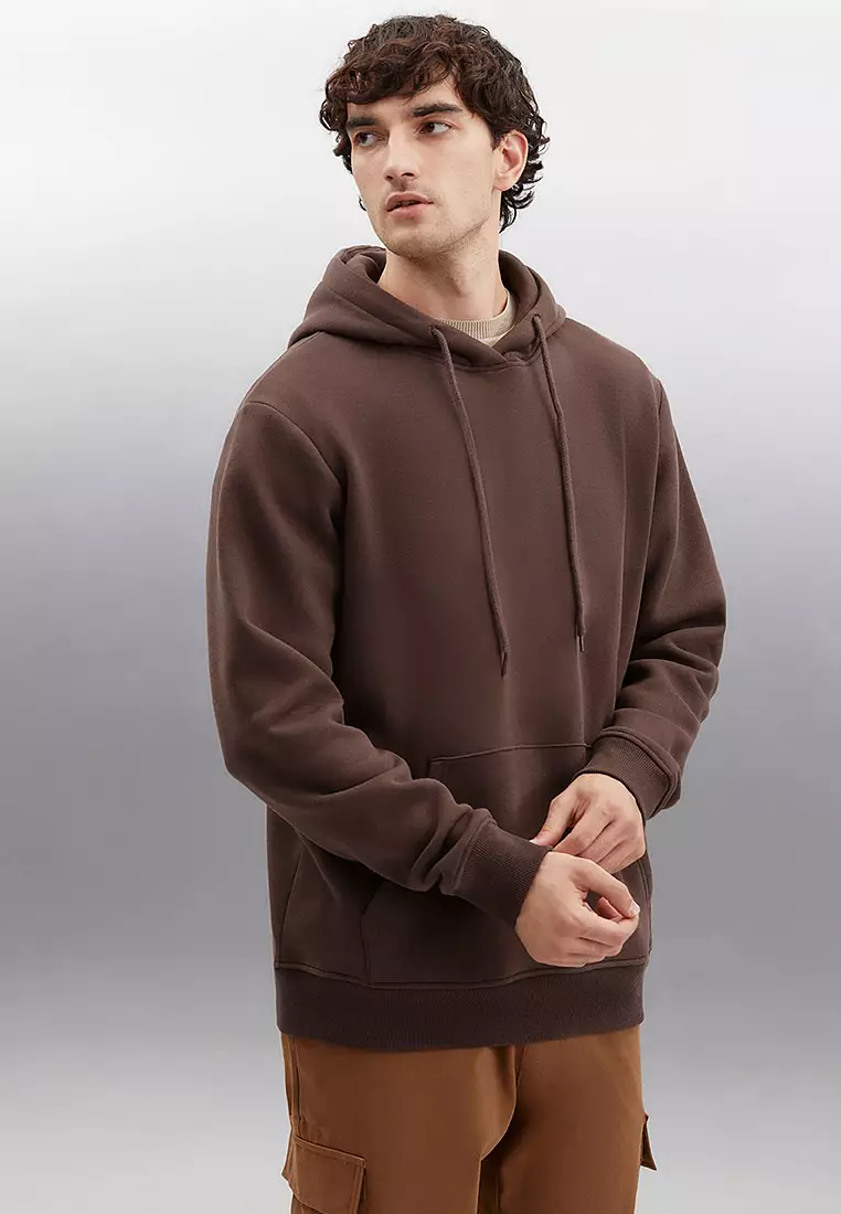Jorge Soft Hooded Organic Cotton Kangaroo Pocket Regular Sweatshirt