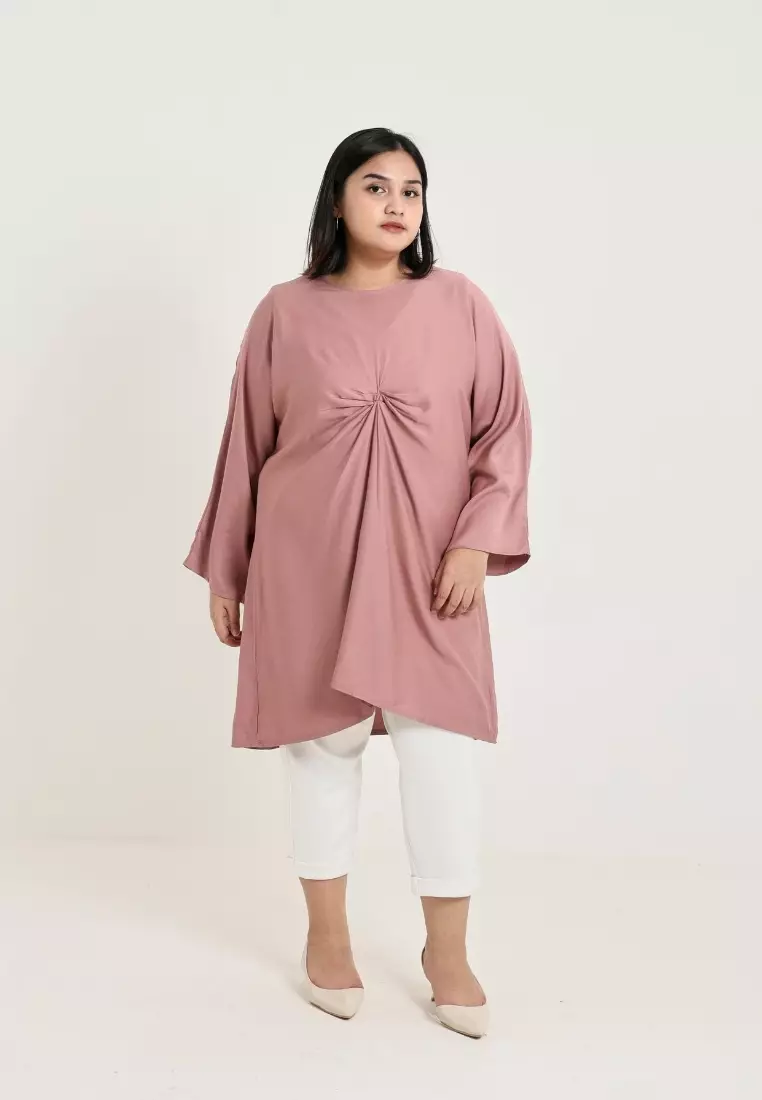 Plus Size Aluna Tunik Dusty Pink
