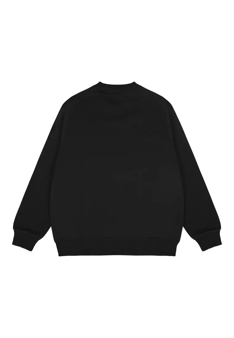 3Second Men's Jacket Crewneck Sweatshirt Regular Fit Fleece Threescnd Curved OL-C070425