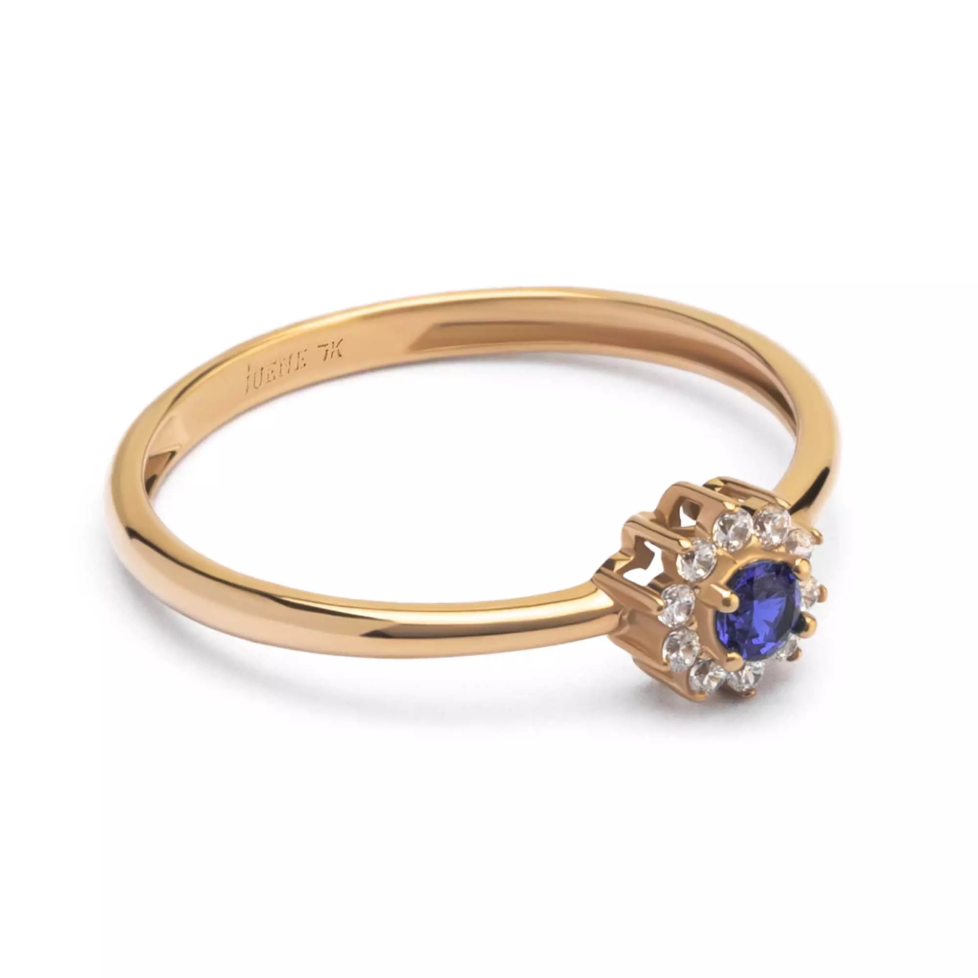 Cincin Emas 7k - Kyna Gold Ring - Moonveil Collection - Juene Jewelry