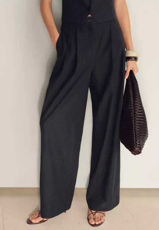 Straight-Fit Suit Trousers