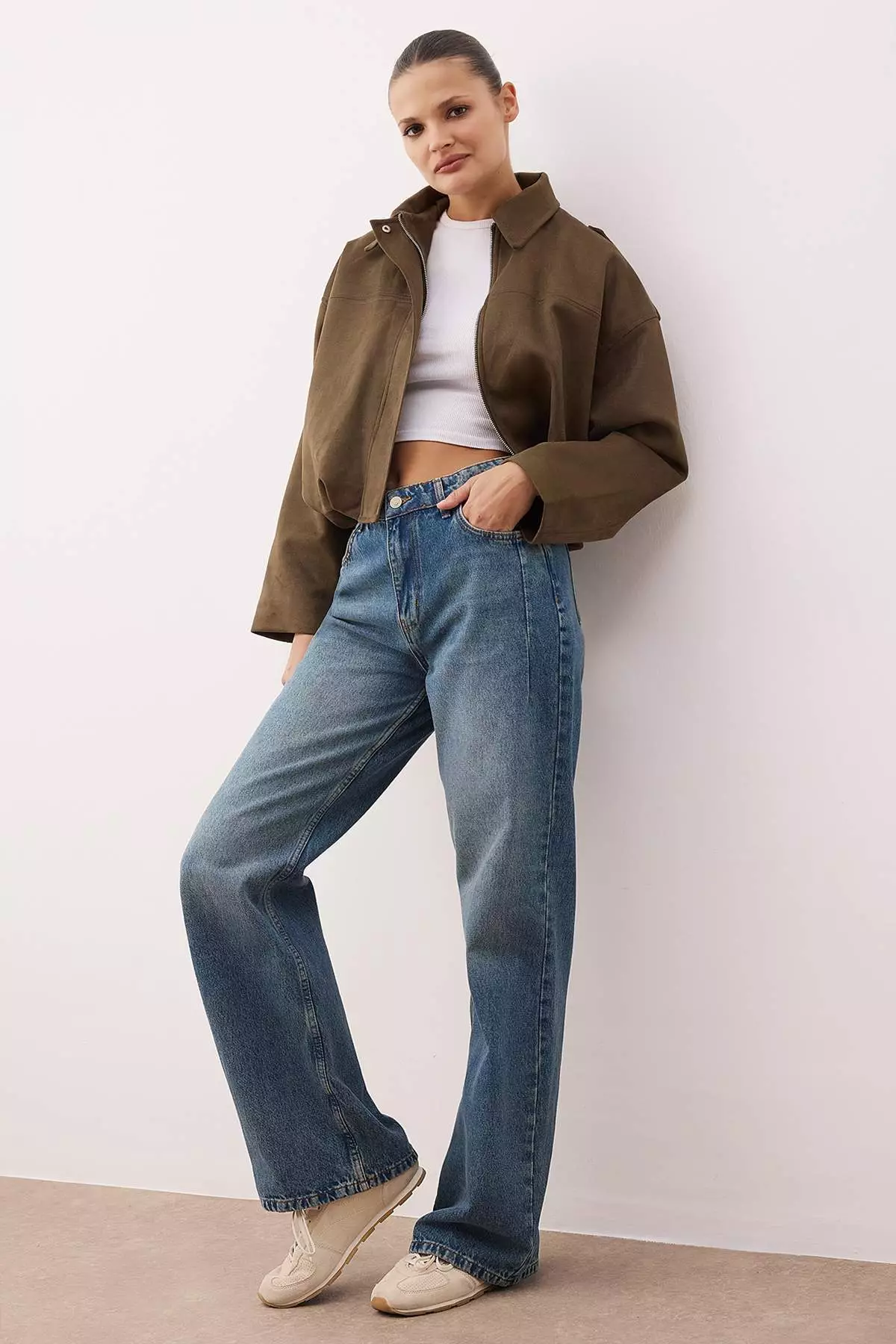Blue*1 High Waist Wide Leg Jeans Twoaw23Je345