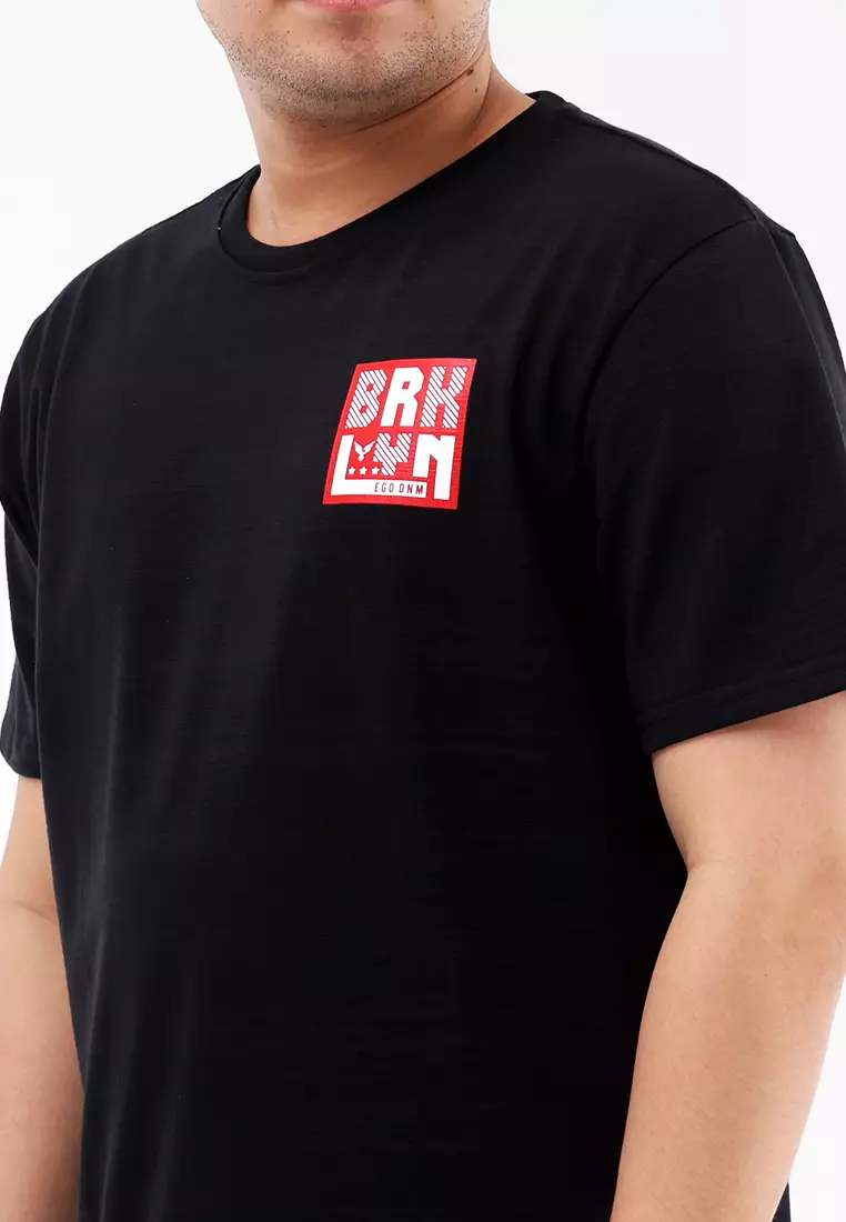 Round Neck Streaky Short Sleeves