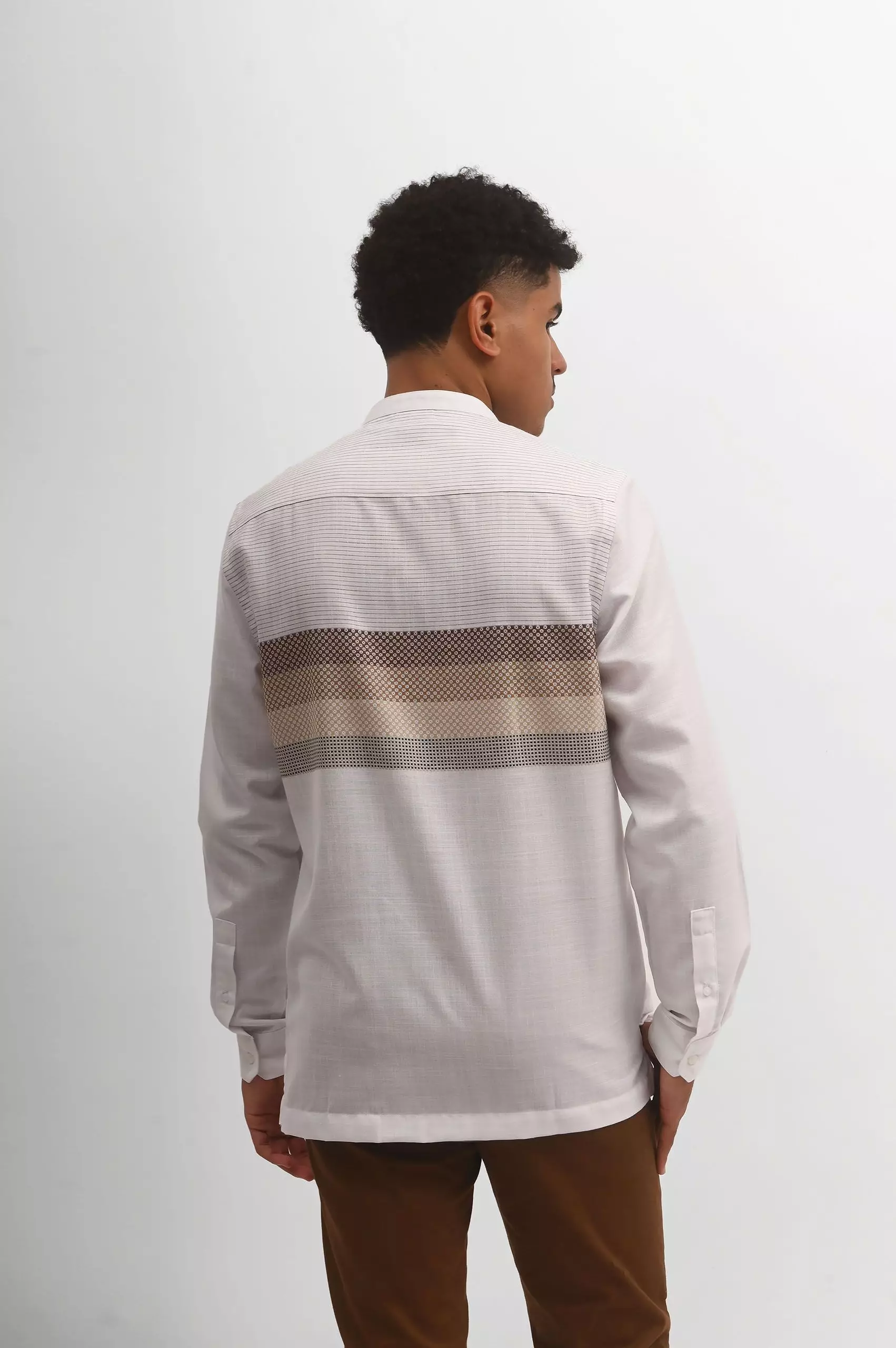 MANZONE Kemeja Koko Pria Lengan Panjang FAJHRI - WHITE