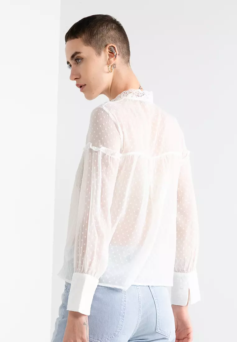 White lace sale long sleeve