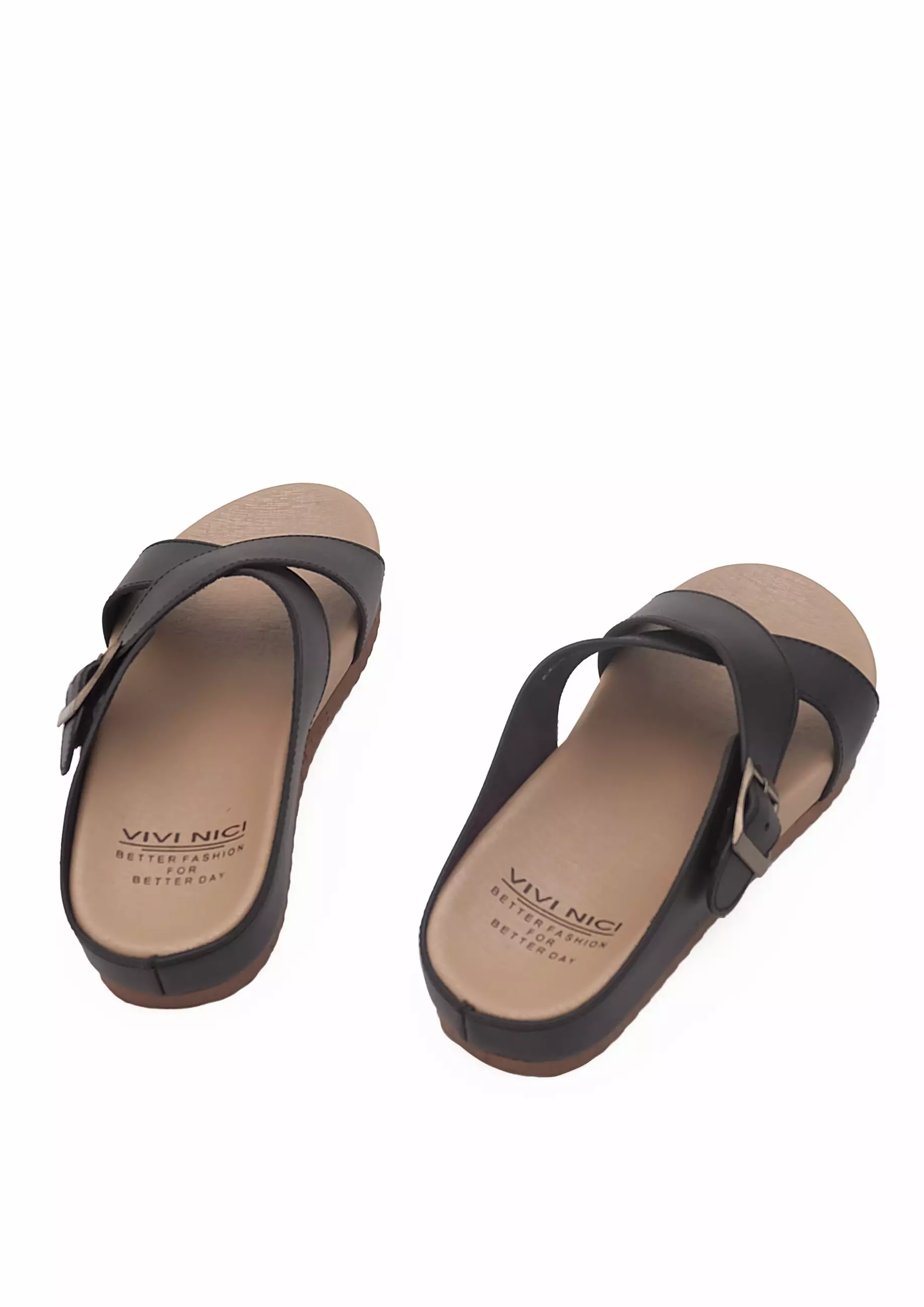 VIVI NICI - Kaiya Sandal Wanita Teplek Black