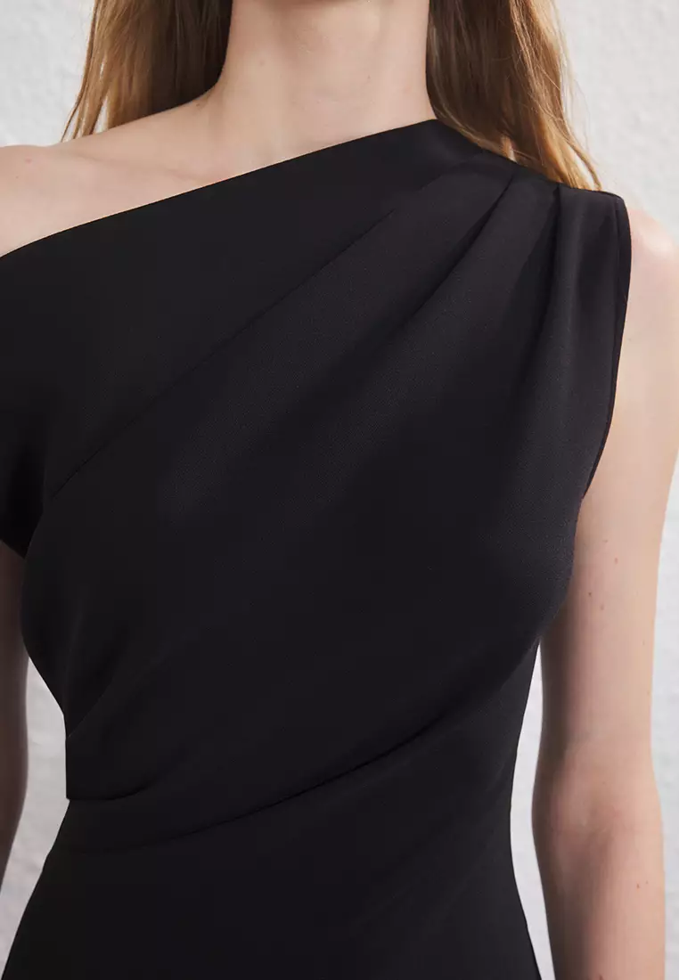 Black Bodycon Mini Woven Dress TWOSS25EL00766