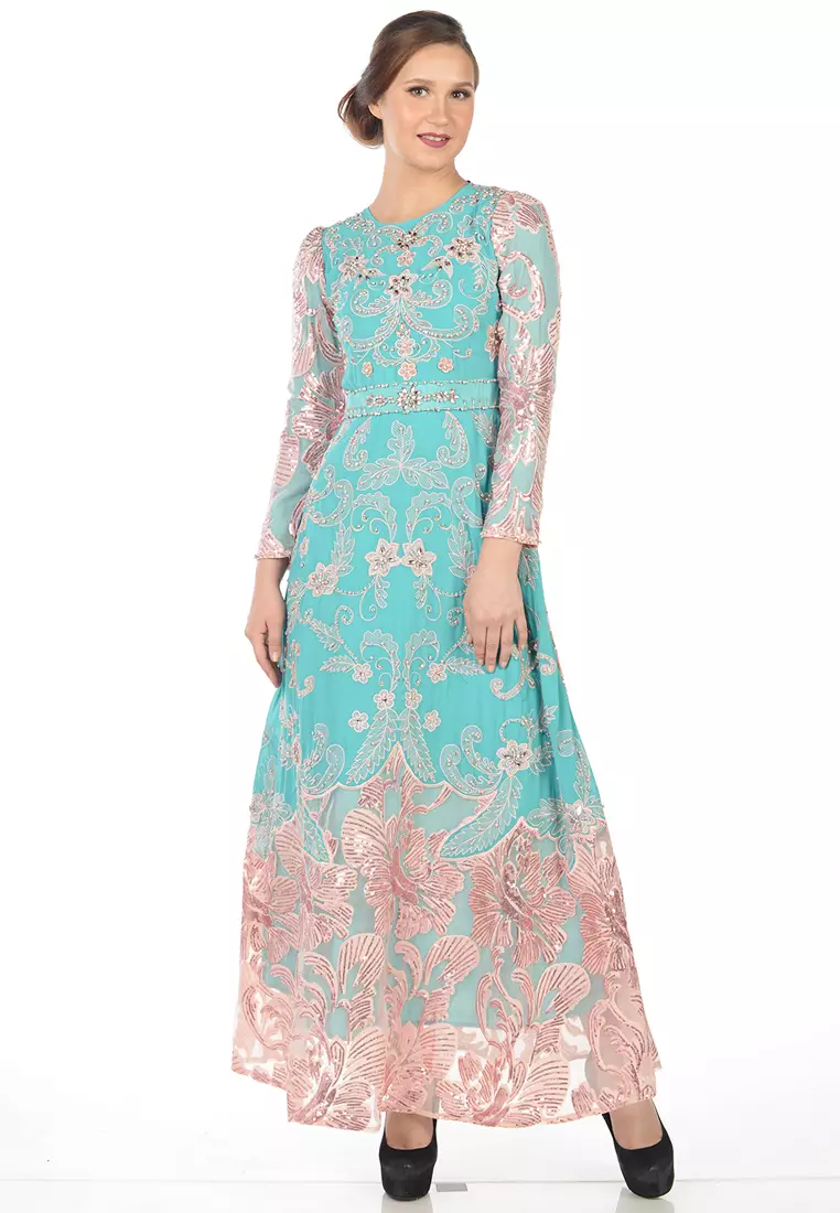 Bibiq Gamis Tile Bordir