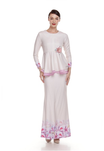 Rania Adeeba Kurung Rara Cream from rania adeeba in Yellow