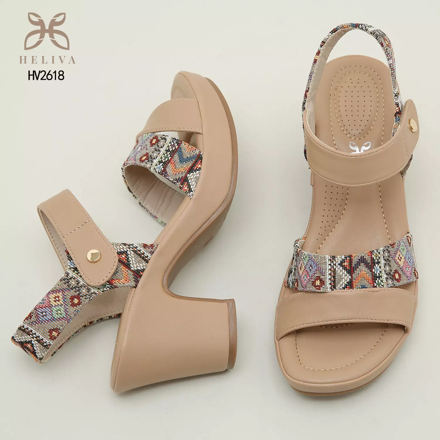 Heliva Mulan Woman Heels Sling Batik