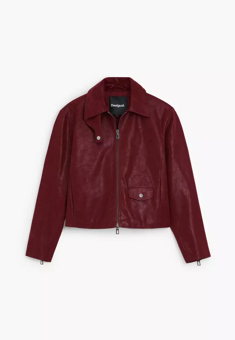 Shiny faux leather jacket