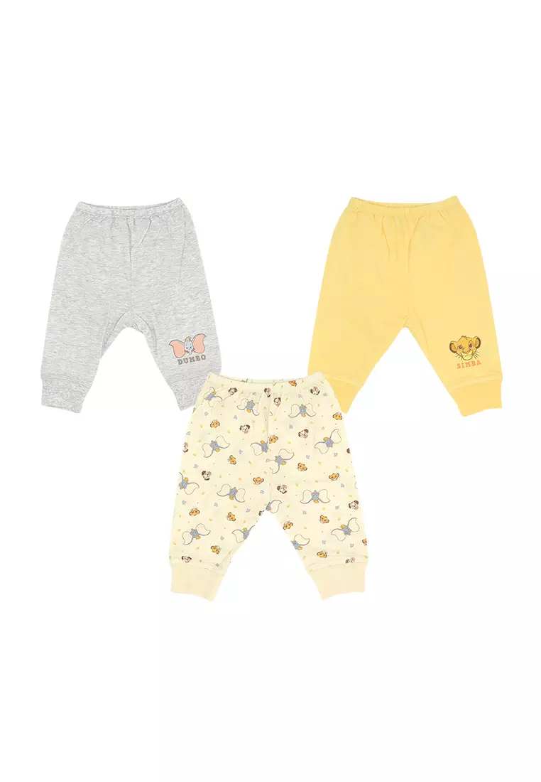 Disney Baby Classic Characters "Simple Play" Newborn Essentials Jogger Pajama Pack of 3