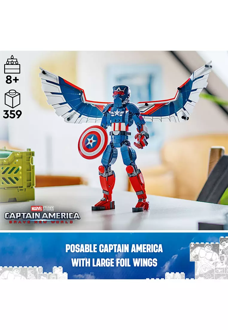 Superheroes 76296 New Captain America Construction Figure, Age 8+, Building Blocks, 2024 (359pcs)