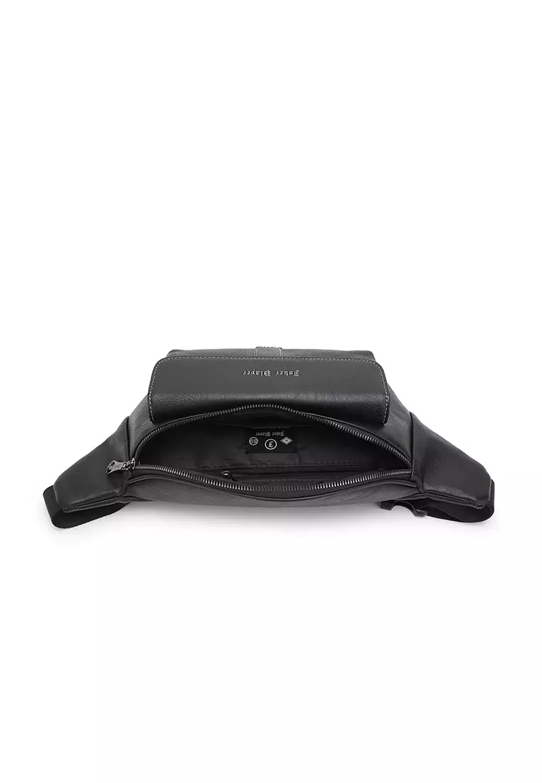 Men's Waist Bag / Belt Bag / Chest Bag - Black