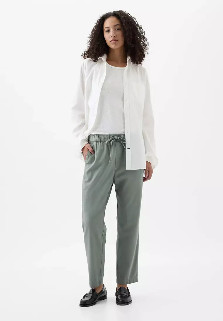 Mid Rise Easy Twill Pants