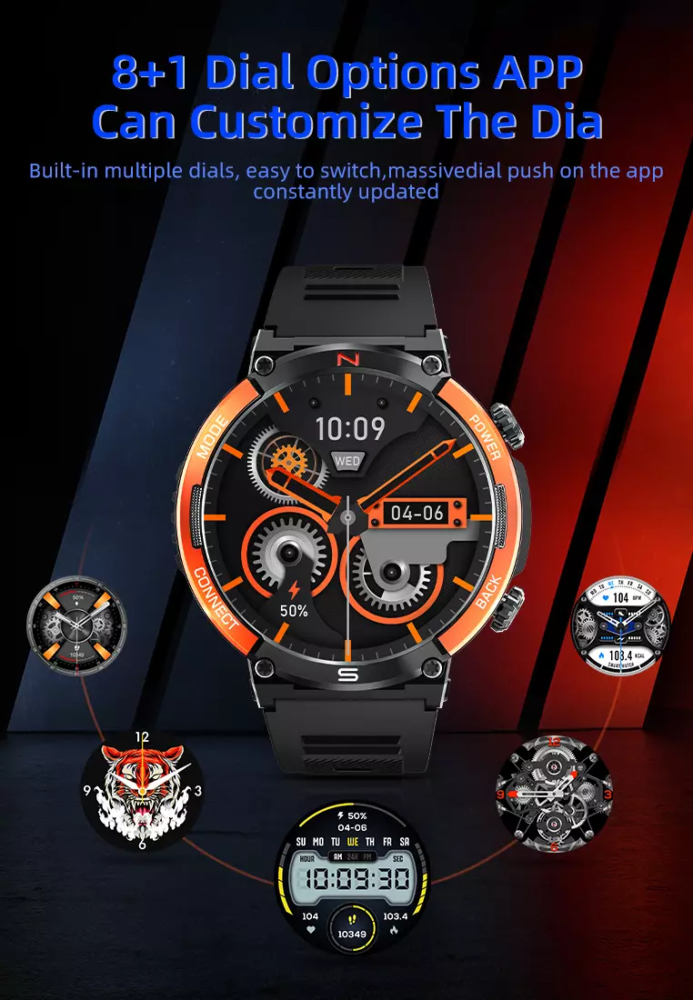 SmartWatch X11 Kompas Jam Tangan Olahraga Luar Ruangan IP68 Anti Air Dalam Bingkai Paduan Aluminium Siaga Panjan